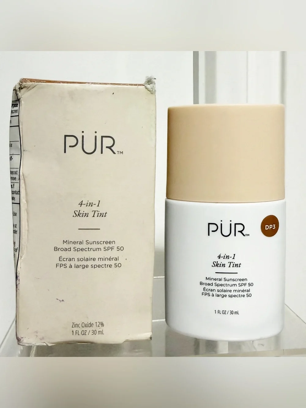 PUR 4-in-1 Skin Tint SPF 50 Mineral Sunscreen, DP3 - New in Box